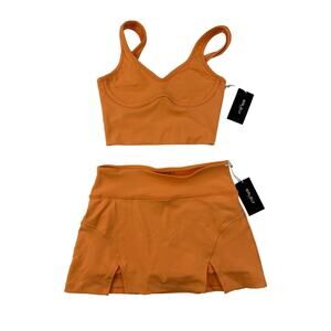 Solely Fit - Energy Contour Tank & Dream Tennis Skort in Orange